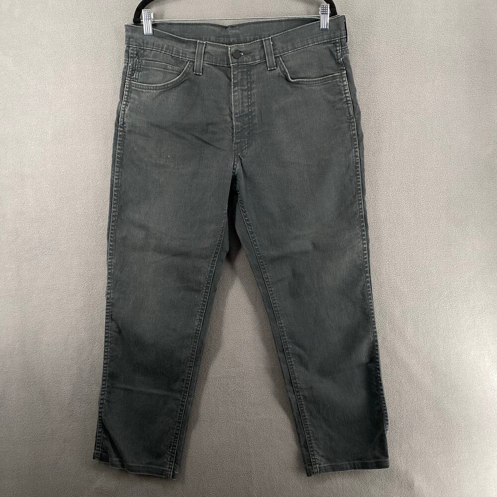 Levis Denim Jeans 35x32*27 Hemmed Mens Gray Pants Relaxed Straight